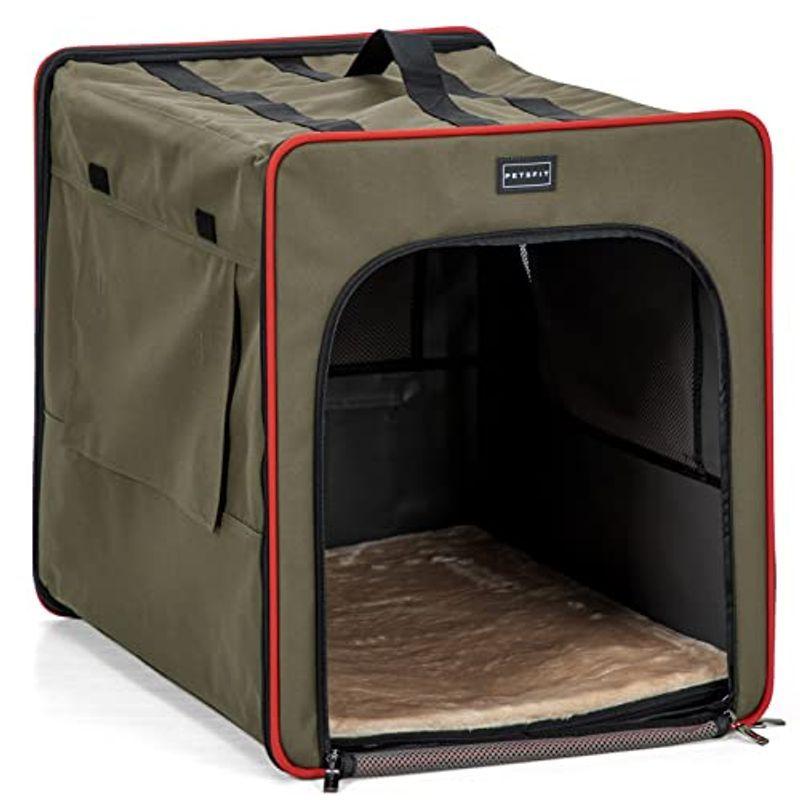 日本超高品質 Petsfit 折りたたみ 犬用ソフトクレート ペットハウス 猫 ポータブルケージ 持ち手付き グレー ブラウン 直販オンラインストア Ssl Daikyogo Or Jp