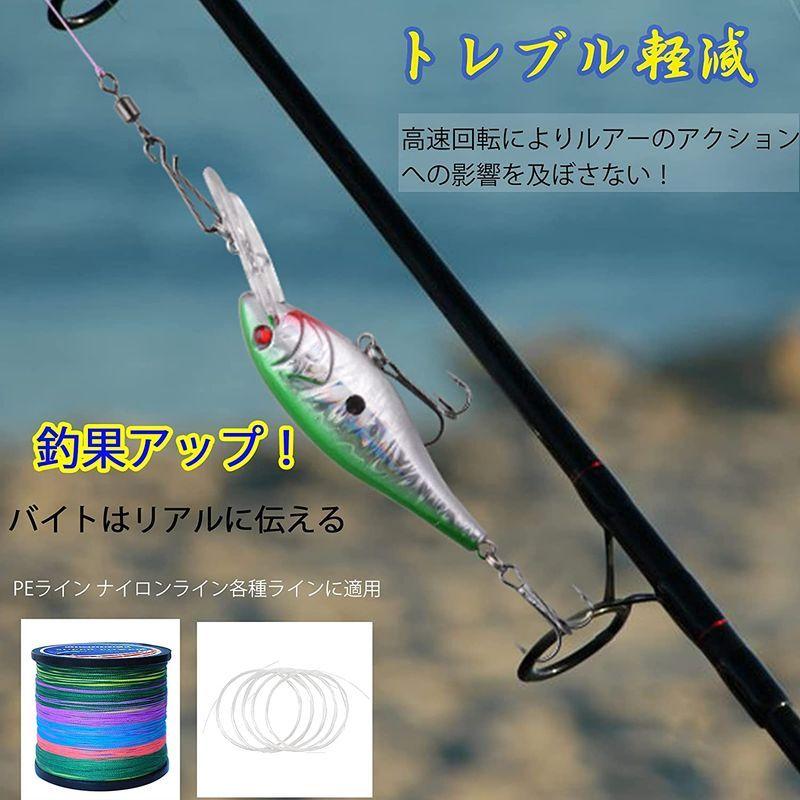 釣り スイベル付きスナップ 一手でルアーチェンジ パワースナップ ライトゲーム用サルカン 効率倍増 5サイズ 100個セット 春和堂 通販 Yahoo ショッピング