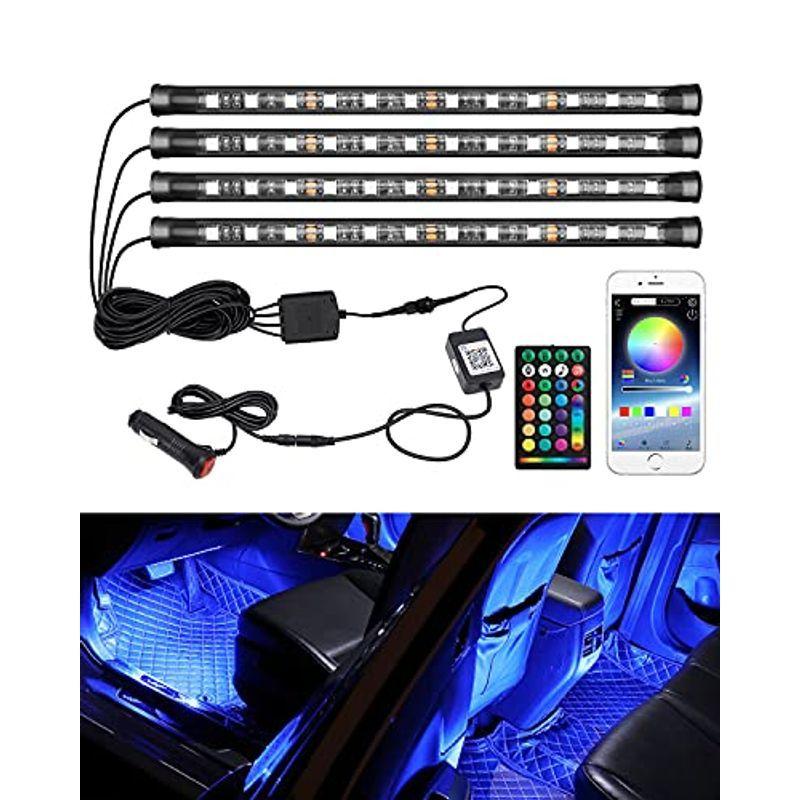 Bordan Ledテープライト 車用 Rgb フットランプ 12v フットライト 防水 音声制御 車内装飾 足元灯 App Rf制御 4x 春和堂 通販 Yahoo ショッピング