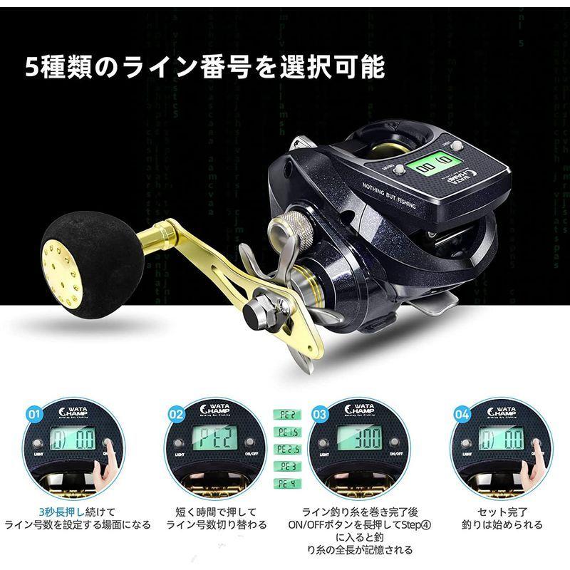 22正規激安 右 ベイトリール Pro 0 Shot ドロップショットプロ Drop ワタチャンプ Watachamp カウンター付き 防 Led ベイトリール ルアー用 Michiganestateplanning Com