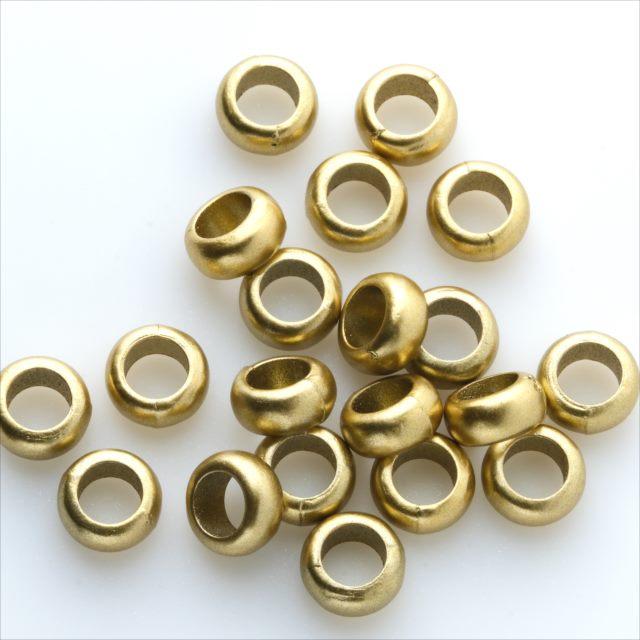アクリル マット 平スペーサー 4mm×9mm 20個 ゴールド シルバー 艶無し 