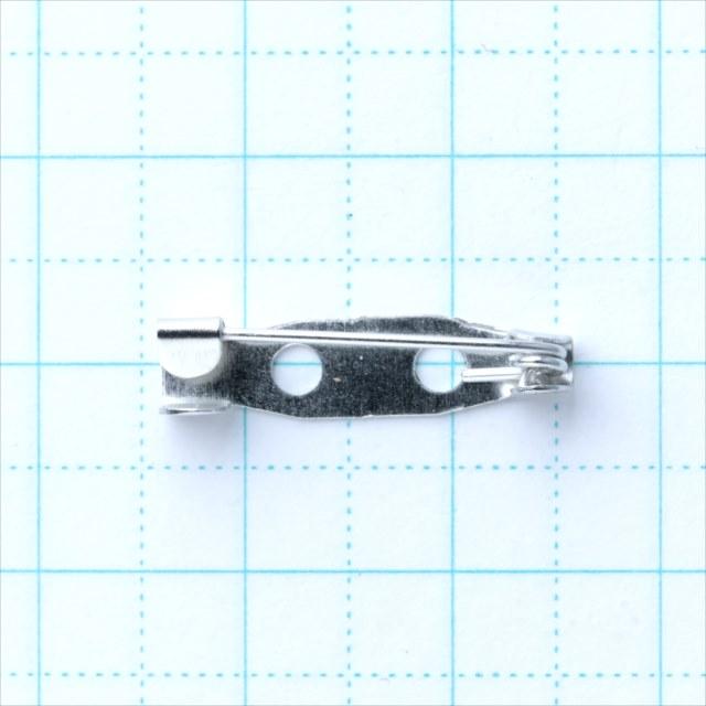 シルバー ブローチピン 10個セット 20mm 銀 ピンブローチ 金具 パーツ
