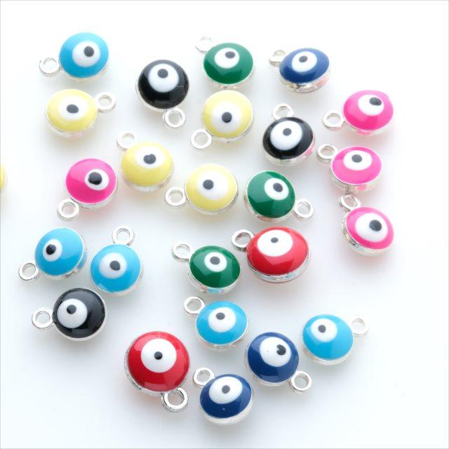 ナザールボンジュウ 目玉チャーム ミックスカラー 7色約23個セット