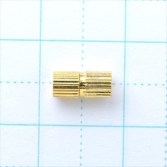 ネジ式クラスプ 1本 7mm×3mm ゴールド シルバー ホワイトシルバー 穴