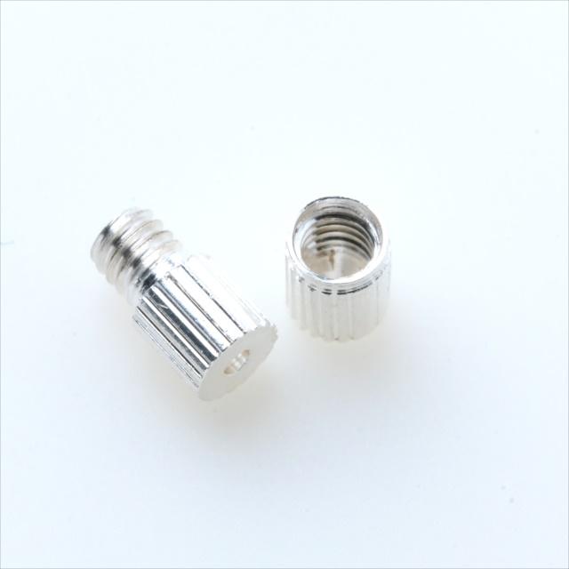 ネジ式クラスプ 1本 7mm×3mm ゴールド シルバー ホワイトシルバー 穴