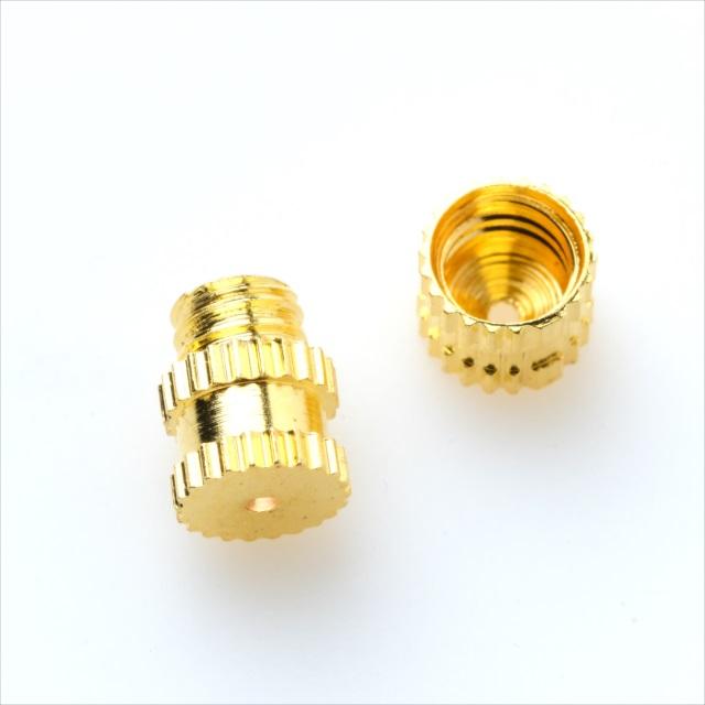 ネジ式クラスプ 1本 8mm×5mm ゴールド シルバー ホワイトシルバー 穴