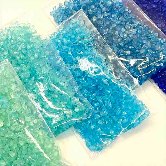 ガラスカレット オーロラ 10g ブルー グリーン系 ガラスフレーク