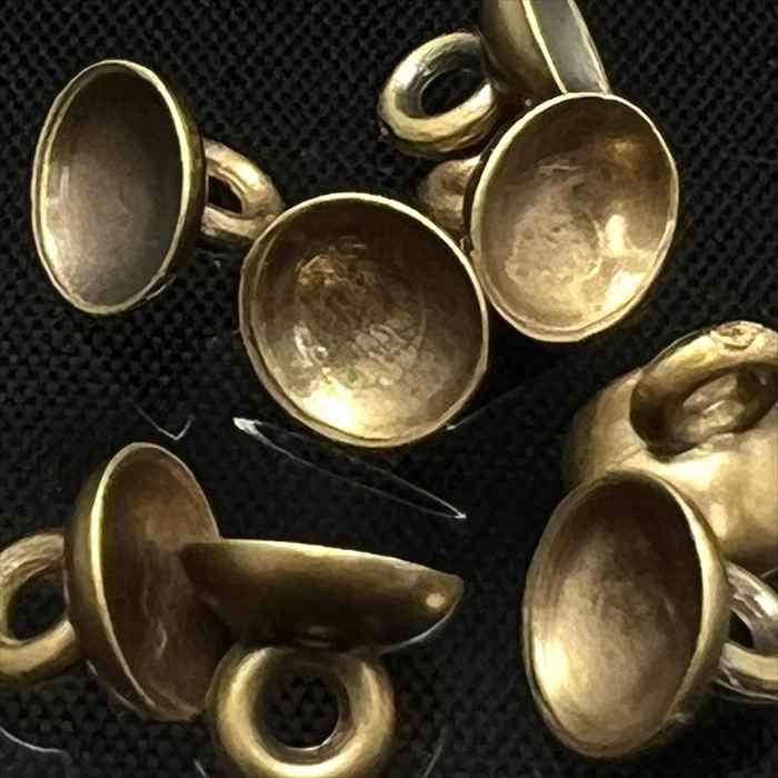 ガラスドーム カン付き キャップ 10個セット 6mm 8mm 10mm 樹脂 蓋