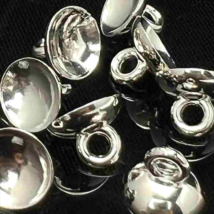 ガラスドーム カン付き キャップ 10個セット 6mm 8mm 10mm 樹脂 蓋