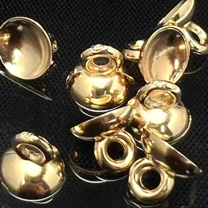 ガラスドーム カン付き キャップ 10個セット 6mm 8mm 10mm 樹脂 蓋