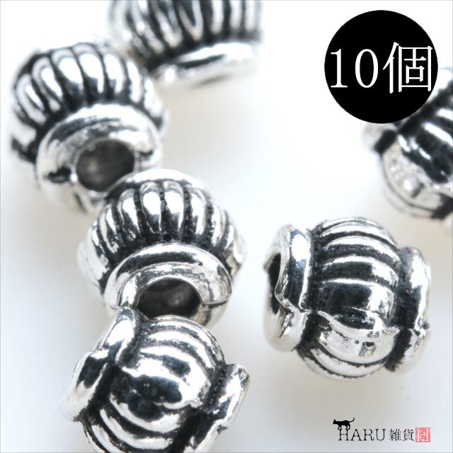 メタルビーズ 10個セット e2 筒状 楕円 丸め アクセサリー パーツ