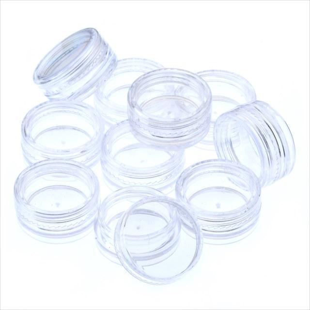 アクリルケース 10個セット クリアー 透明 蓋付き 丸型 プラスチック