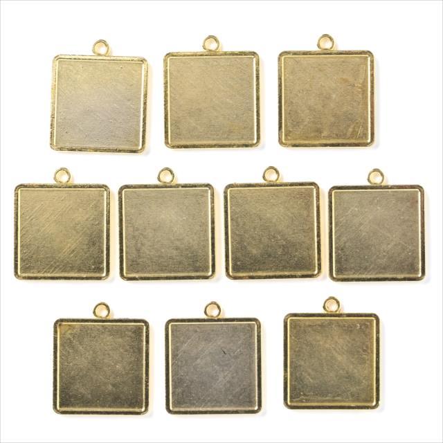 ミール皿 10枚セット 四角 g17 ゴールド 金 カンあり カン付き