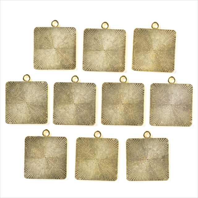 ミール皿 10枚セット 四角 g17 ゴールド 金 カンあり カン付き