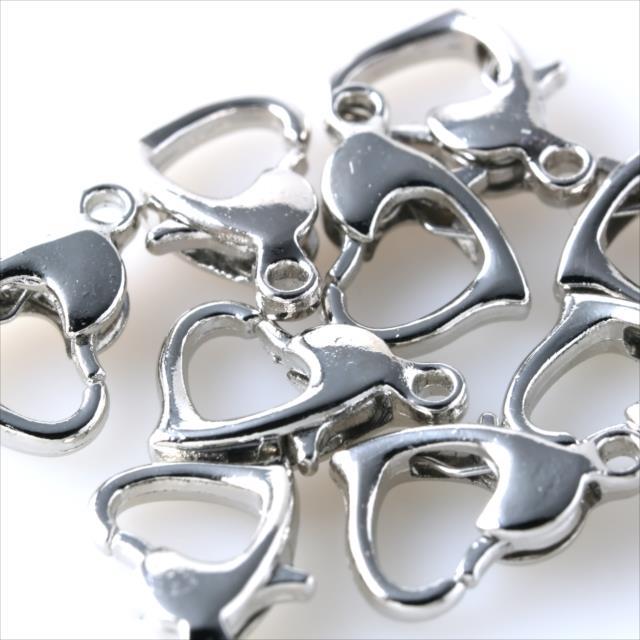 ハートカニカン 10mm 12mm 10個セット ゴールド ホワイトシルバー 