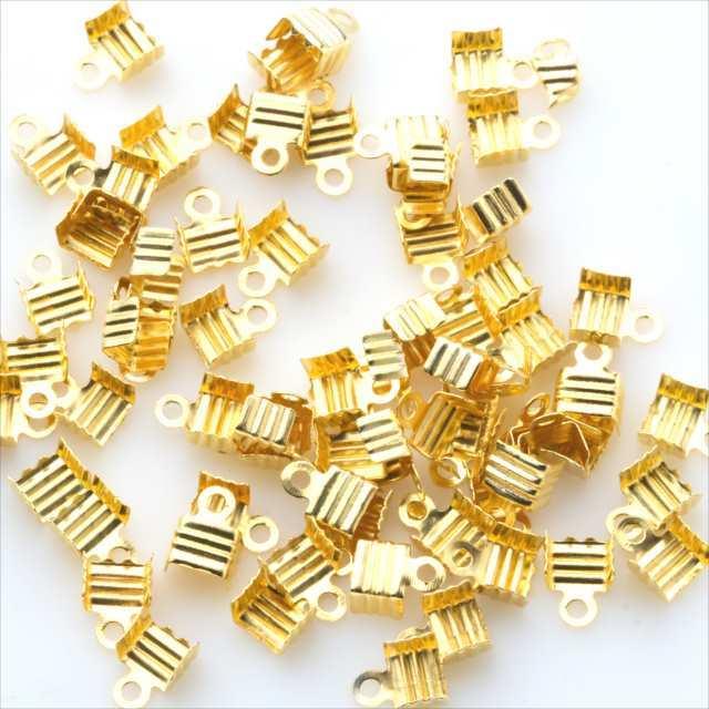 紐留め 波大 ツメ2付き ゴールド 約60個 幅5.4mm 金 コの字 金具 パーツ 紐止め ヒモ留め ヒモ止め 留め具 留め金具 エンドパーツ アクセサリーパーツ 接続 手芸 :himodome-n2-g:アクセサリーパーツのHARU雑貨 通販 つゆ玉 エンドパーツ ゴールド 60個 ハンドメイド パーツ