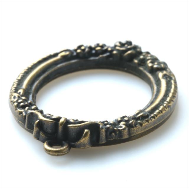 レジン 空枠 10枚セット オーバル a56 アンティークゴールド 金古美