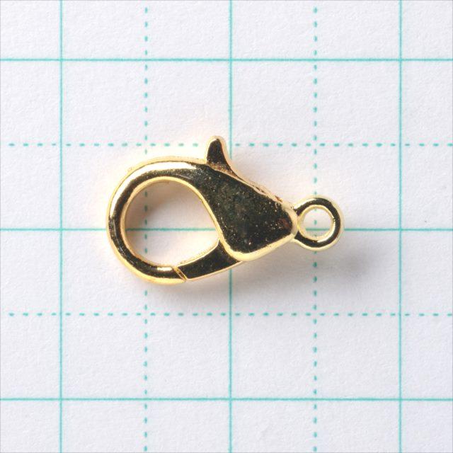 金属製ゴールドアクセサリー 2個セット ゴールド カニカン 14mm×8mm 10個セット 金 ナスカン フック 留め具