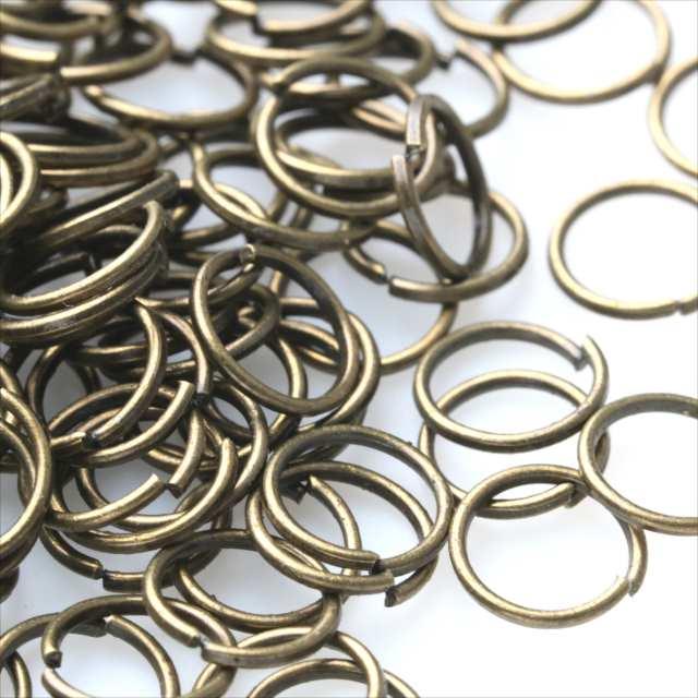 金古美 丸カン 7mm 約150個 アンティークゴールド 一重 マルカン まるかん アクセサリー パーツ 手芸 ハンドメイド 金具 デザイン ネックレス ブレスレット 素材|haruzakka|02