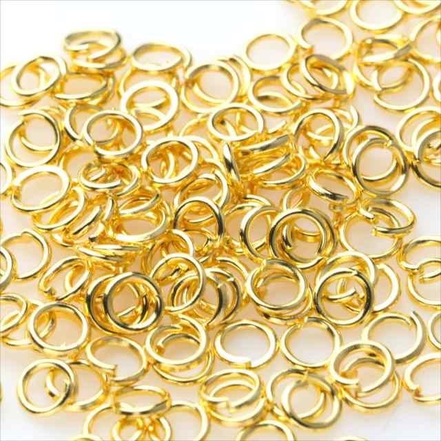 ゴールド 丸カン 4mm 約130個 金 一重 マルカン まるかん アクセサリー パーツ 手芸 ハンドメイド 金具 デザイン ピアス ネックレス ブレスレット 素材 材料|haruzakka|02