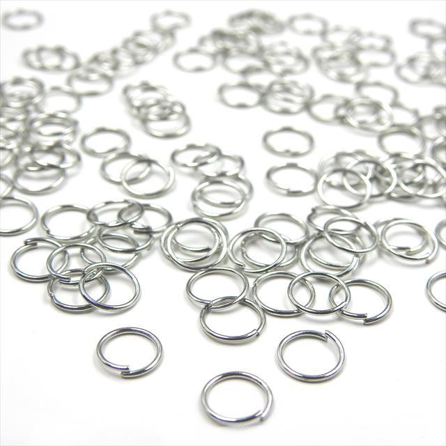 ロジウム 丸カン 8mm 約120個 銀 一重 マルカン まるかん シルバー アクセサリー パーツ 手芸 ハンドメイド 金具 デザイン ピアス ネックレス ストラップ 材料|haruzakka|02