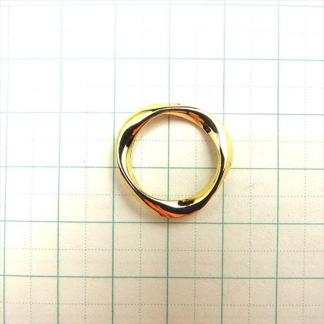 ひねり変形リングパーツ 20mm 10個セット 金 銀 デザイン丸カン