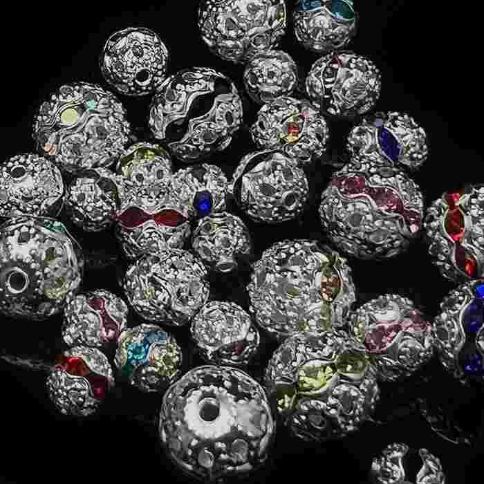 丸ロンデル 6mm 8mm 10mm ホワイトシルバー 白銀 10個セット