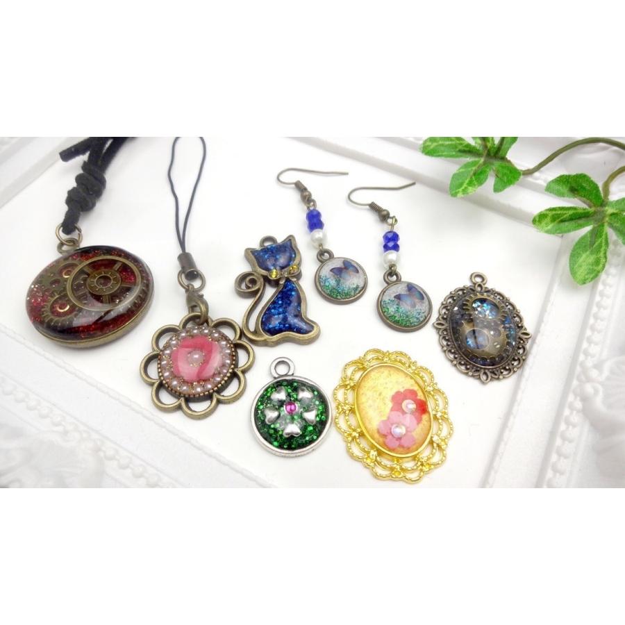 レジンスターターキット UVライト レジン液2本 ミール皿 チャーム