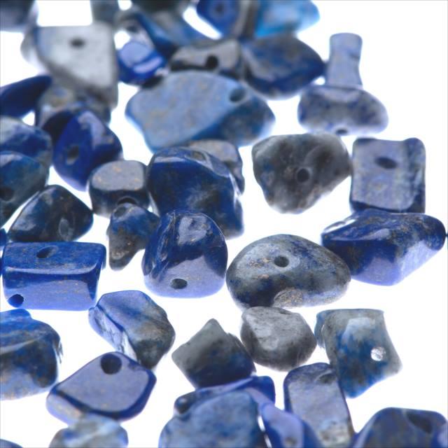 さざれ石 ラピスラズリ 30g 穴あり ビーズ 天然石 細石 ストーン