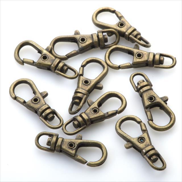 ナスカン 30個セット 23mm 35mm 37mm アンティーク 金古美 レバー