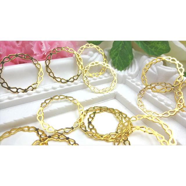 透かしパーツ ゴールド 10枚セット リング 輪 sg03 チャーム レジン