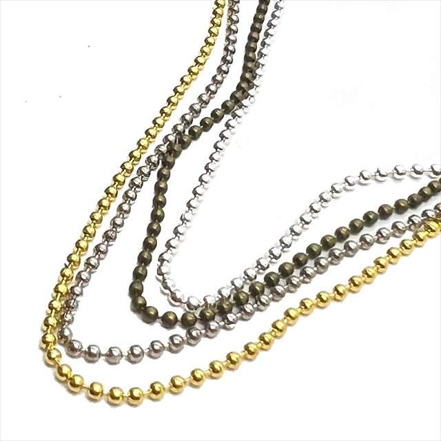 ボールチェーン 1m単位 切り売り 1.1mm 1.5mm 1.8mm 2.2mm 極細 細め