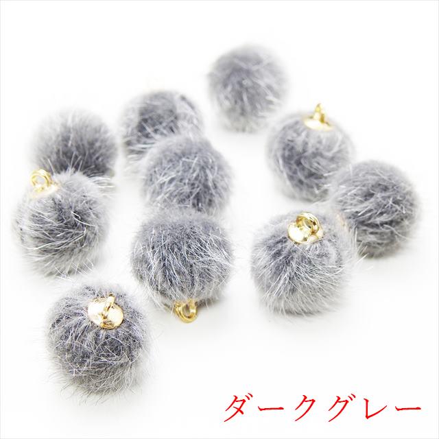 ヒョウ柄ファーボール♡水色&ホワイト ヒョウ柄ファーボール♡水色&ホワイト