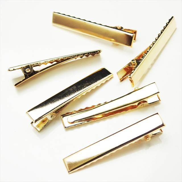 卸売り ヘアクリップ 60本セット ブロンズゴールド シルバー 前髪