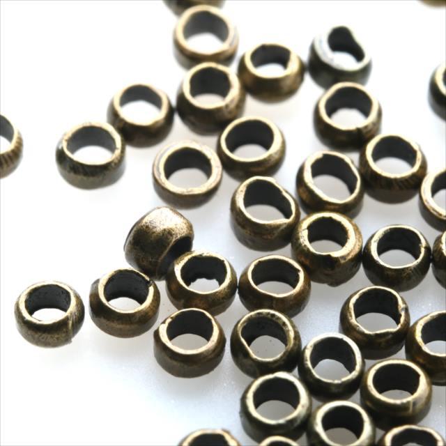 卸売り つぶし玉 2mm×1.5mm 1000個セット カシメ玉 かしめ玉 潰し玉 紐