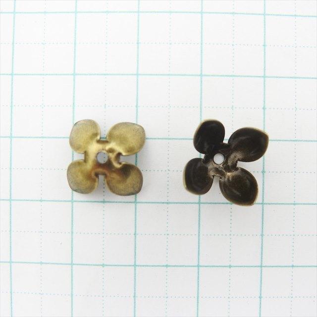 フラワー 座金 4枚弁 10mm 10個 花びら 花弁 ビーズキャップ 高品質 