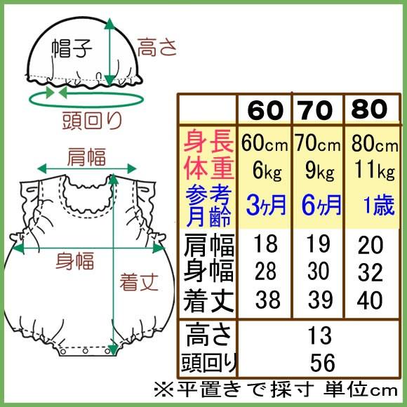 キッズ 【メール便送料無料】帽子付 ハチロンパース ベビー服 夏 甚平