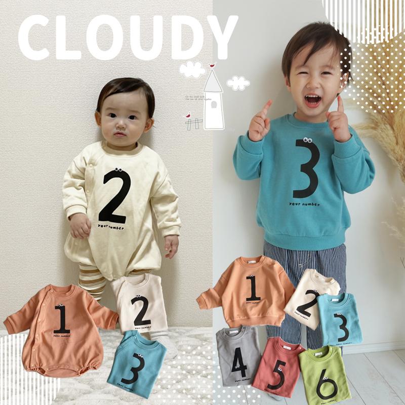 WHYTO（ホワイト） 【送料無料】数字トレーナーロンパース フォーマル