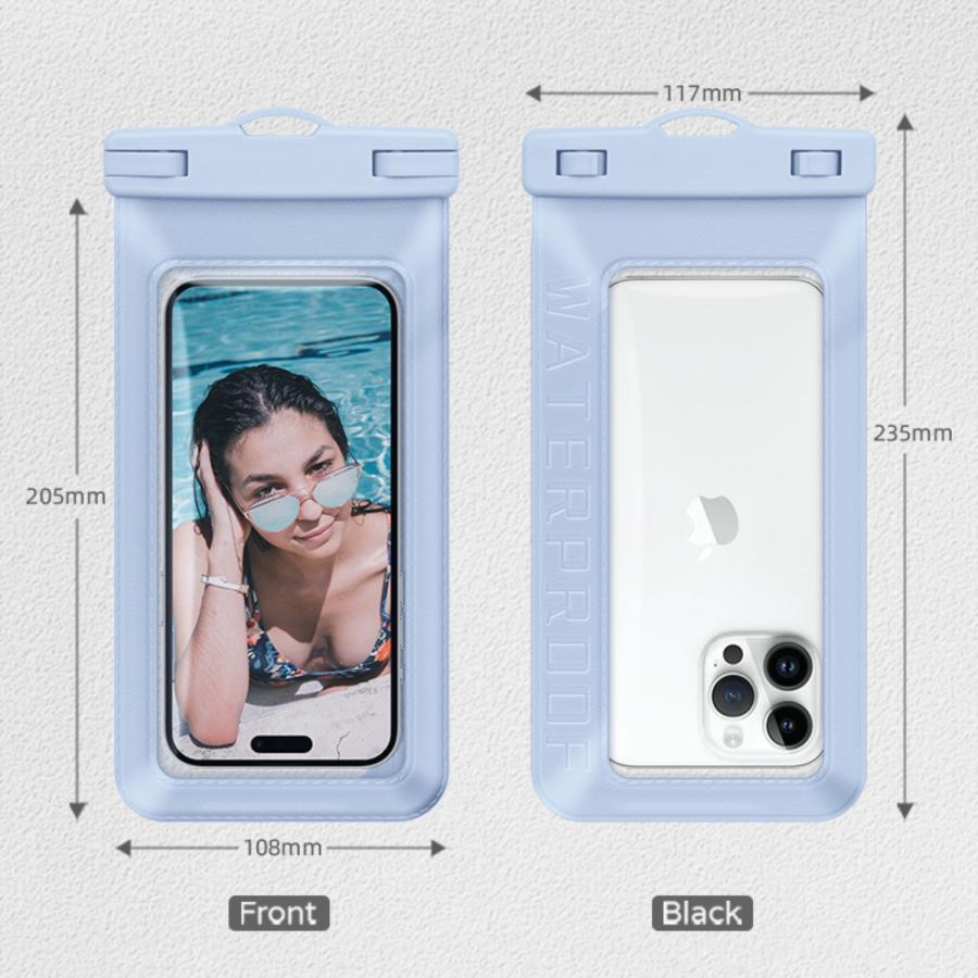 防水ケース スマホ防水ケース 完全防水 IPX8 7.3インチ 大画面スマホ