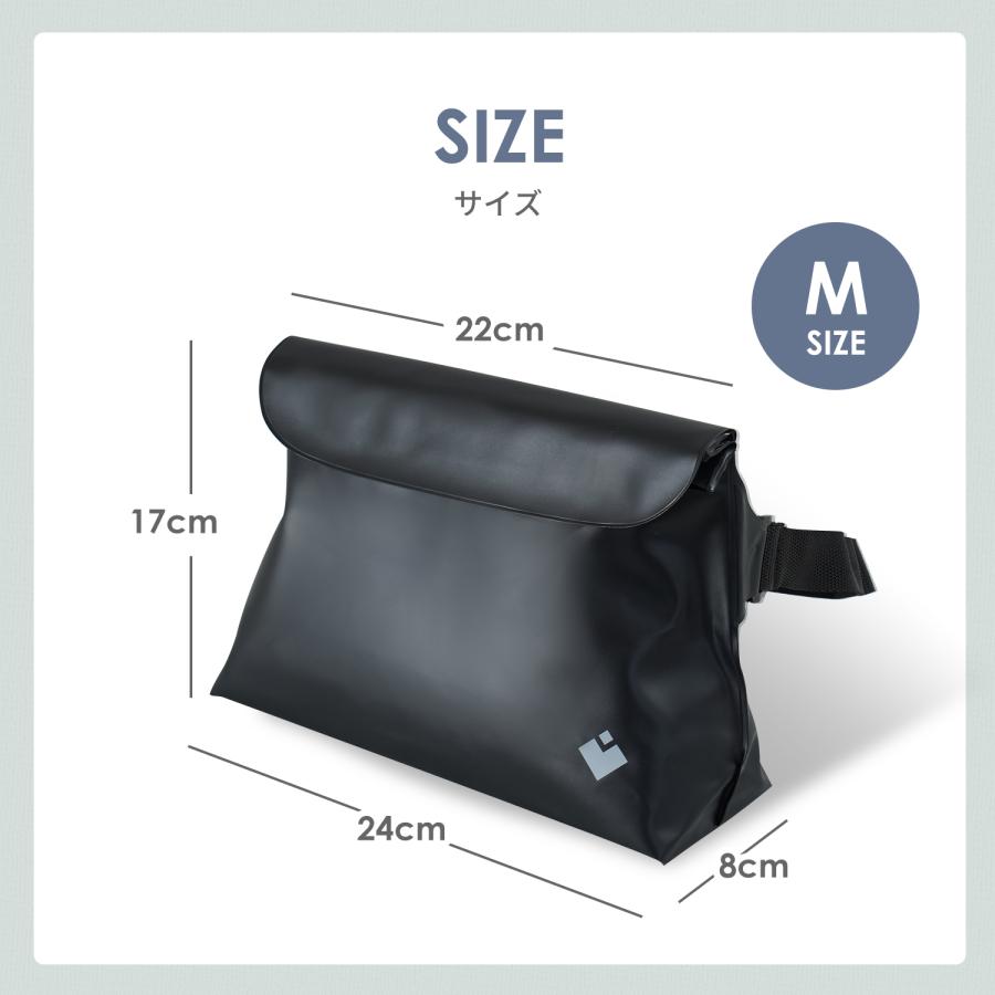 長財布が入る 防水ポーチ 防水 バッグ ショルダー 完全防水 IPX8 海