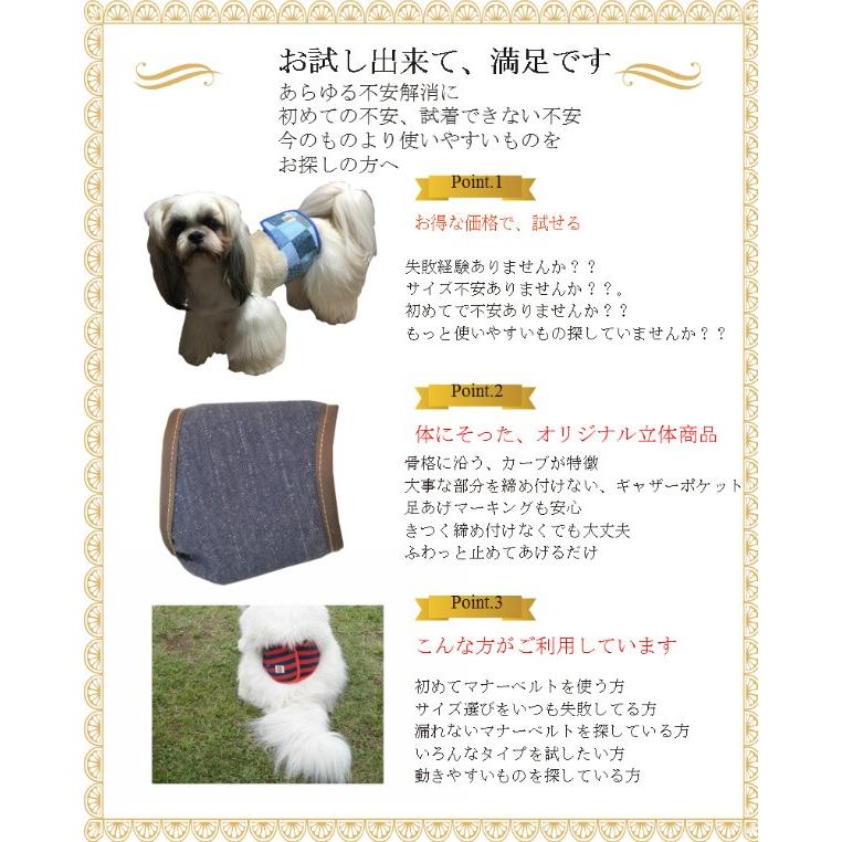 Harzth ハーズ マナーベルト 大型犬用 犬マナーベルト 初回お試し 犬介護用 ギャザー入り 漏れにくいマナーバンド 尿漏れ対策 犬服 マナーウェアー Otamesi Oogata Harzth Yahoo Shop 通販 Yahoo ショッピング