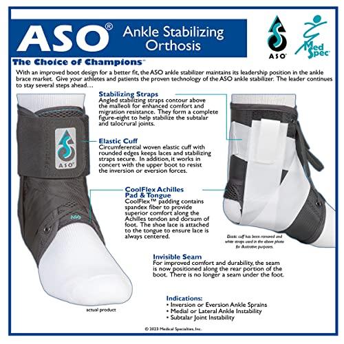 Med Spec ASO Ankle Stabilizer Orthosis, White, Medium Color: White Size: Medium Model: by Medspec/ASO Braces【並行輸入品】｜has-international｜04