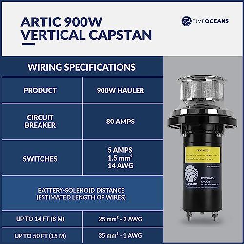 Five Oceans Arctic 900 垂直キャップスタン900W - 22mmまで ロープサイズ FO-3716【並行輸入品】｜has-international｜07