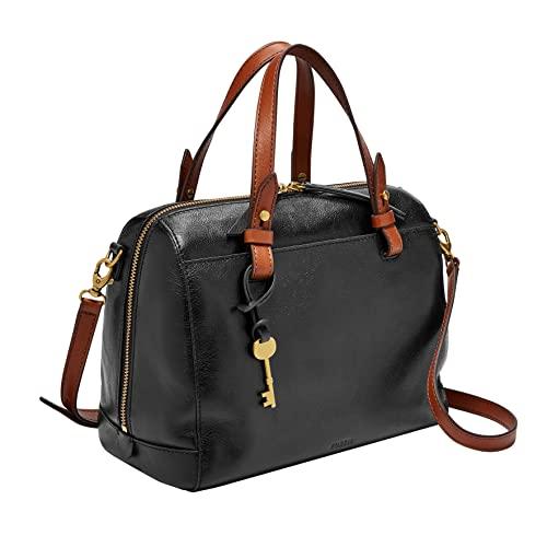 Fossil Women's Rachel Satchel Handbag Leather Shoulder Bag - Black【並行輸入品】｜has-international｜02