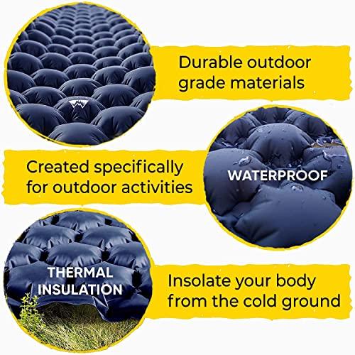 WellaX Ultralight Air Sleeping Pad - Inflatable Camping Mat for Backpacking, Traveling and Hiking Air Cell Design for Better Stab【並行輸入品】｜has-international｜05