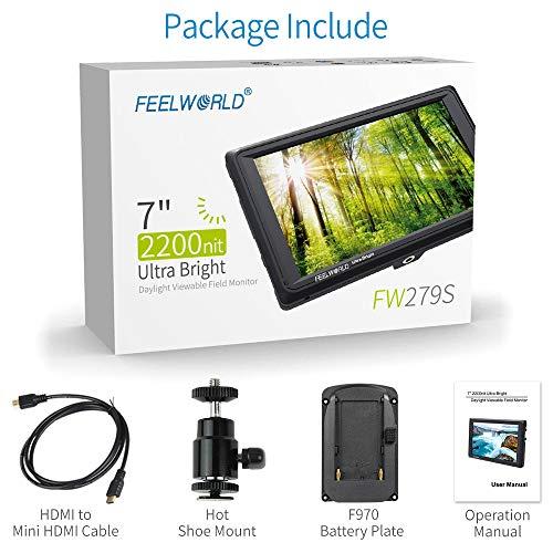 FEELWORLD FW279S 7 Inch 2200nit Daylight Viewable Full HD 1920x1200 IPS Panel DSLR On Camera Field Monitor 3G SDI 4K HDMI Input/O【並行輸入品】｜has-international｜07