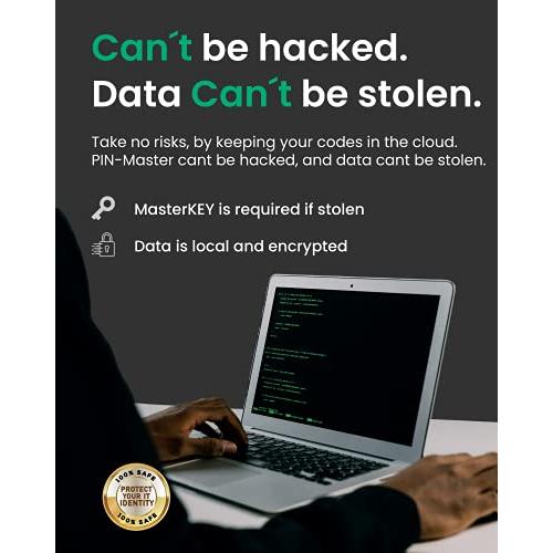 PIN-Master PINコード&パスワードマネージャー (最大30コード) - 電子PINコード&amp;パスワードオーガナイ【並行輸入品】｜has-international｜05