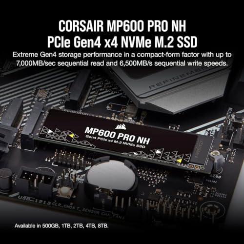 Corsair MP600 PRO NH 1TB PCIe Gen4 x4 NVMe M.2 SSD ? 高密度 TLC NAND ? M.2 2280 ? DirectStorage 対応 - 最大 7,000MB/【並行輸入品】｜has-international｜02