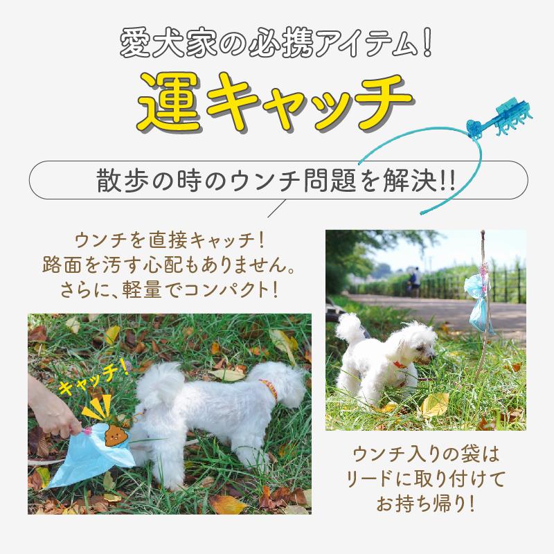 犬用フンキャッチャー 運キャッチ  送料無料 犬 フンキャッチャー うんちキャッチャー ふん 散歩グッズ 犬のうんち取り エチケット トイレ |  | 01