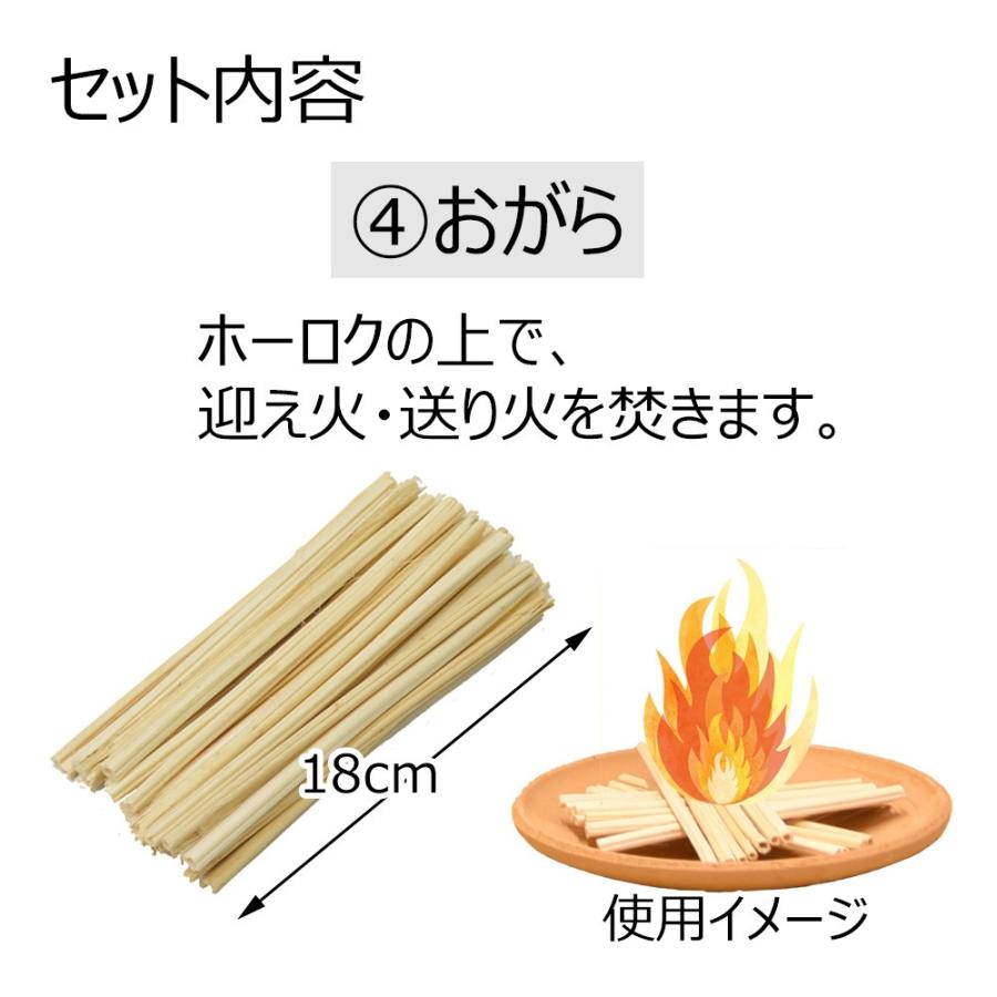 盆飾りセット おがら まこも 真菰 蓮の葉 牛馬「お盆飾りセット おがらお手軽タイプ」お仏壇のはせがわ｜hasegawa-online｜05